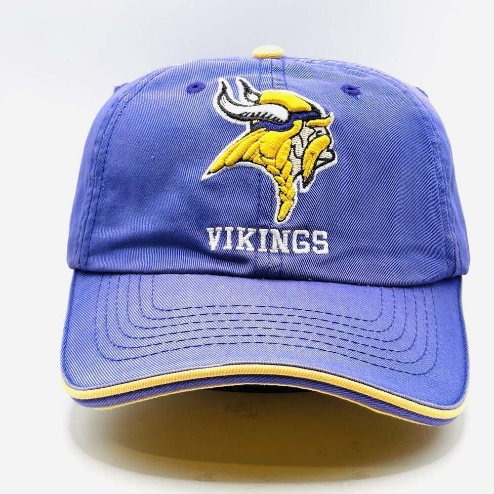 Vintage Minnesota Vikings Hat Cap Strap Back Purple NFL Football Adjustable Mens